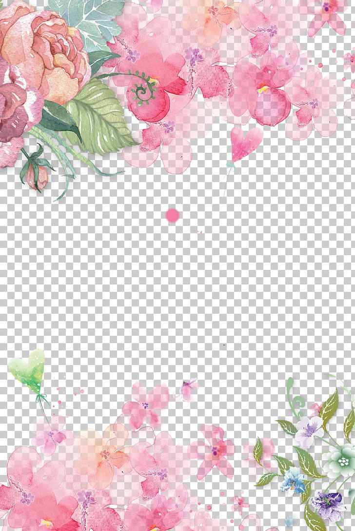 Pink Flowers Paper Pink Flowers Rose Png, Clipart, - Vector Watercolor Flowers Png - HD Wallpaper 