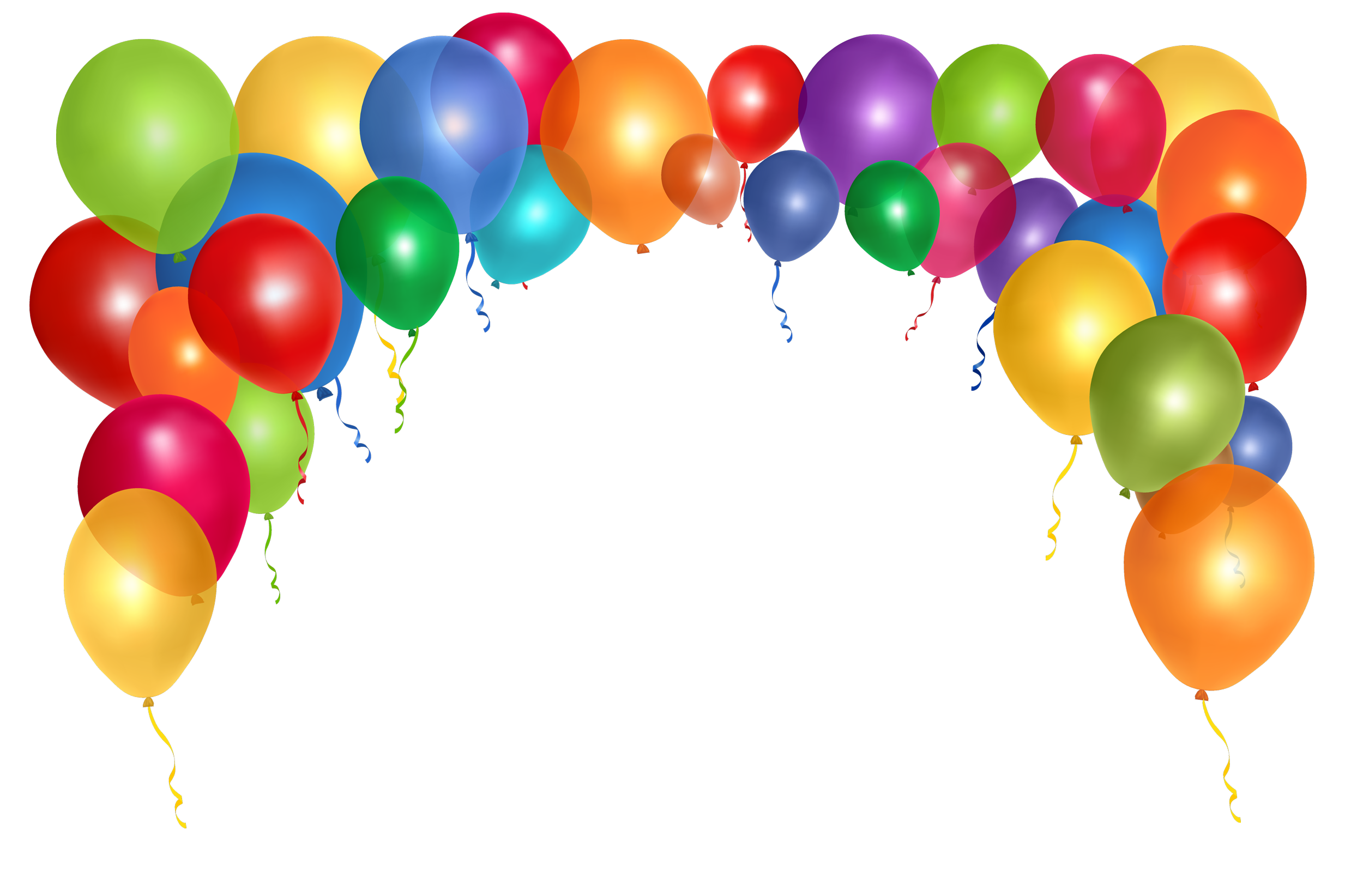 Download Balloons Png Free Download - Transparent Background Birthday  Balloons Png - 2500x1644 Wallpaper 