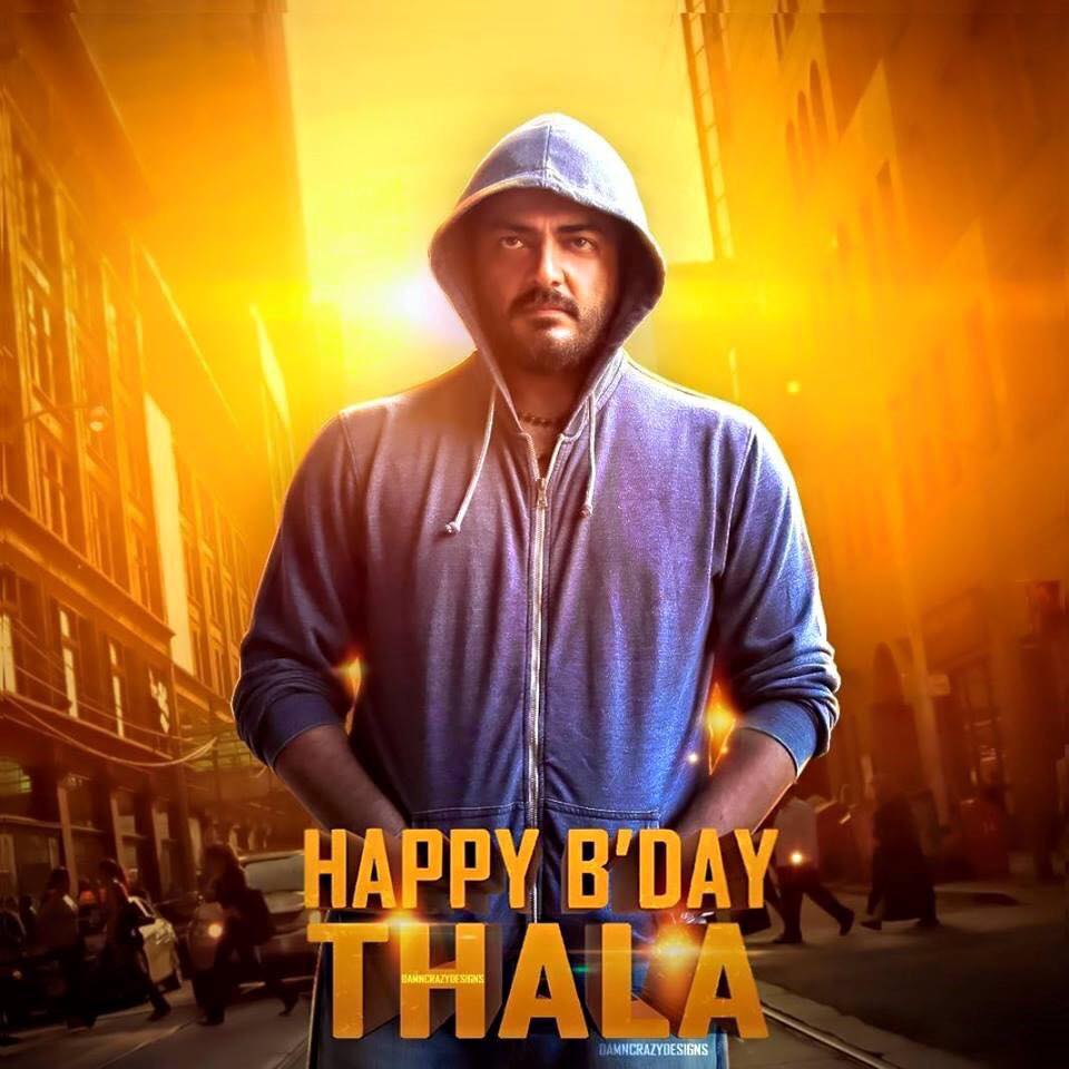 Fans Creates Birthday Wallpapers For Ajith - Happy Birthday Thala 2019 - HD Wallpaper 