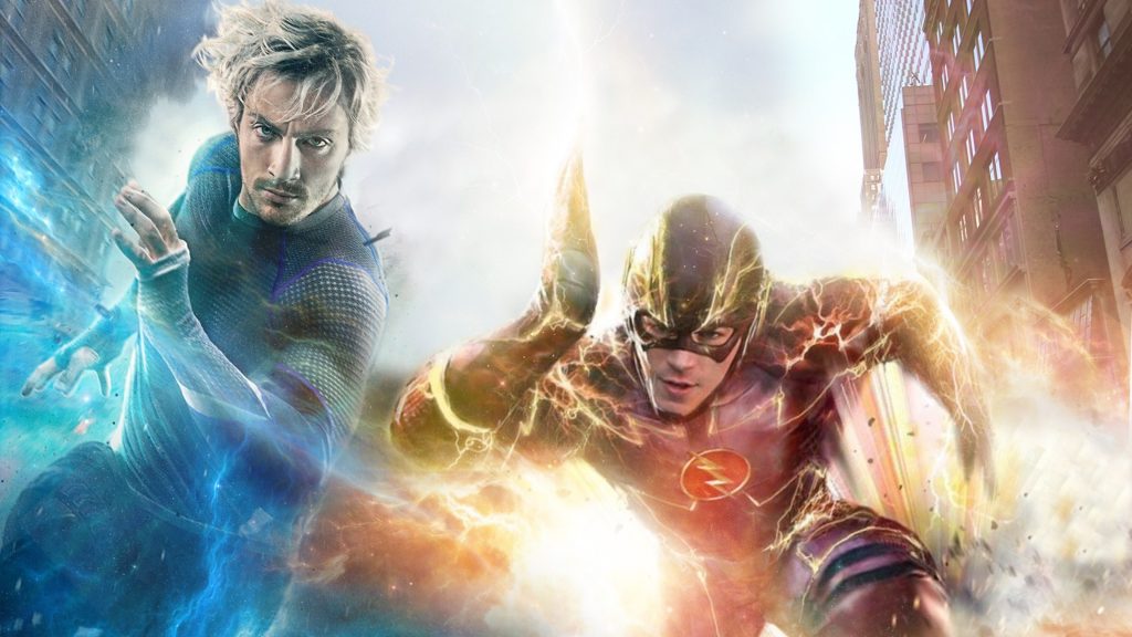 The Flash Vs Quicksilver Speedster Red Blue 4k Wallpaper - Pietro Maximoff - HD Wallpaper 