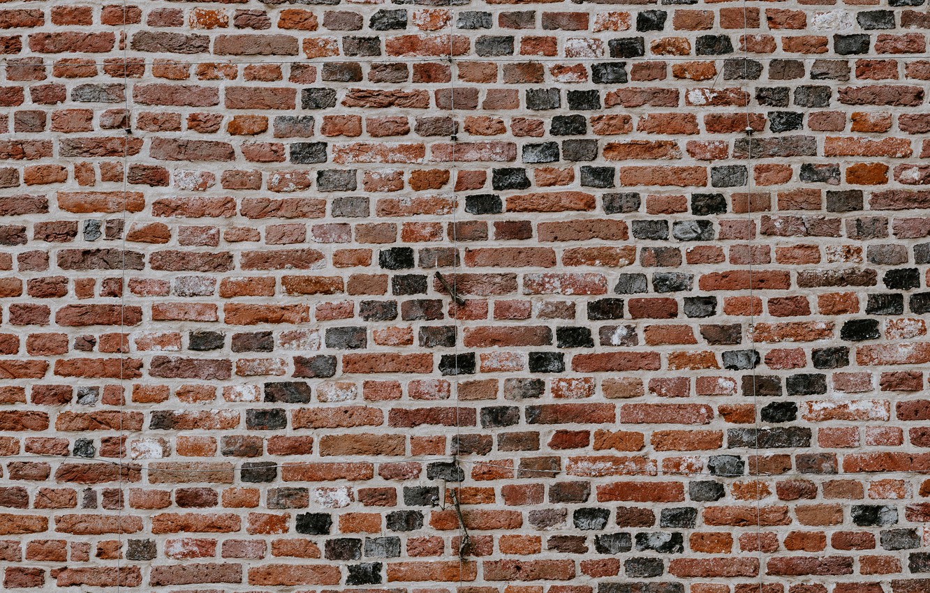 Photo Wallpaper Red, Wall, White, Black, Textures, - Brick - HD Wallpaper 