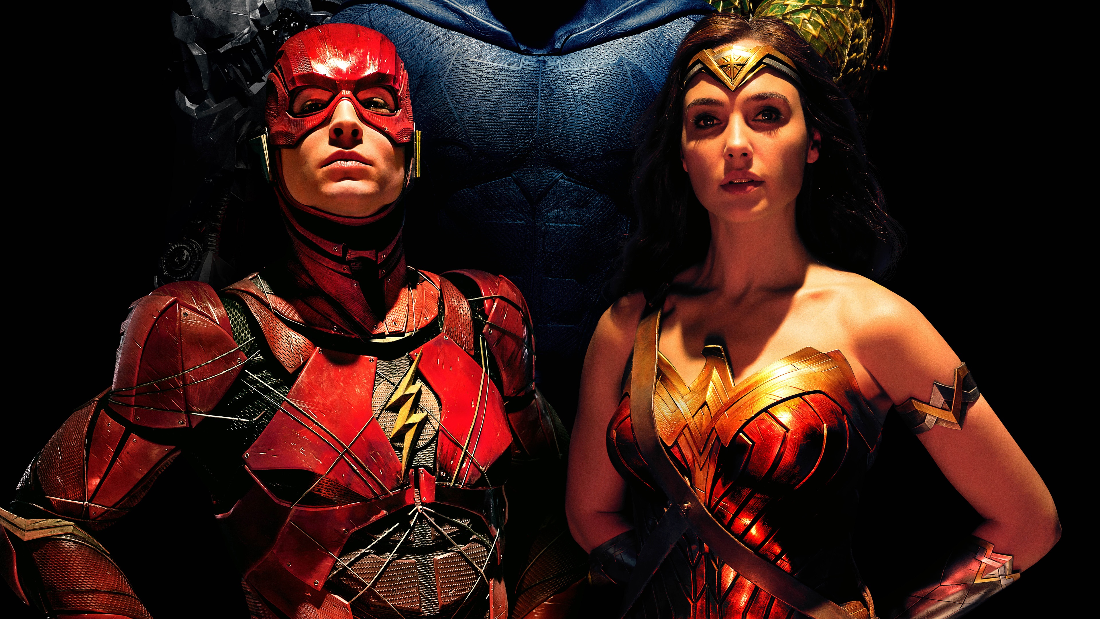 Wallpaper The Flash, Wonder Woman, Justice League - Heroes In New Justice League Movie - HD Wallpaper 