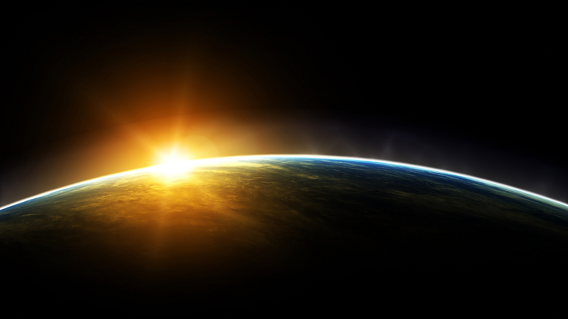 Earth From Space Sunrise - HD Wallpaper 