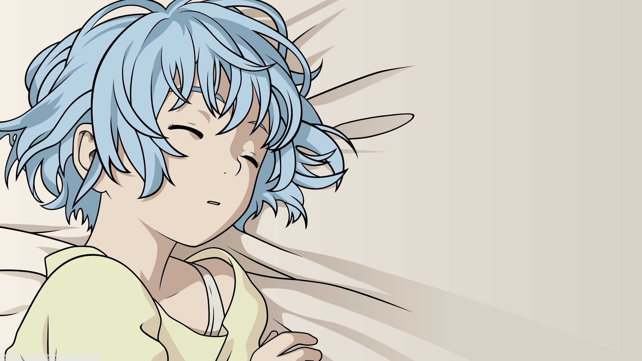 Draw Anime Face In Hd Wallpaper Anime Girl Sleeping - Anime Girl Sleeping -  2560x1440 Wallpaper 