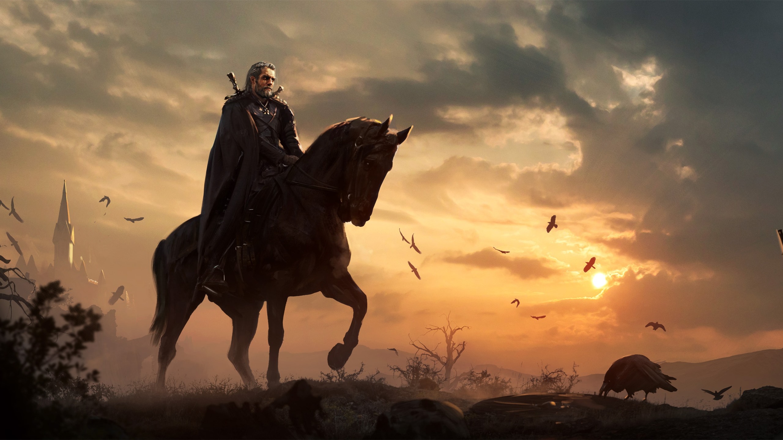 Wallpaper The Witcher - Henry Cavill The Witcher Wallpaper 4k - HD Wallpaper 