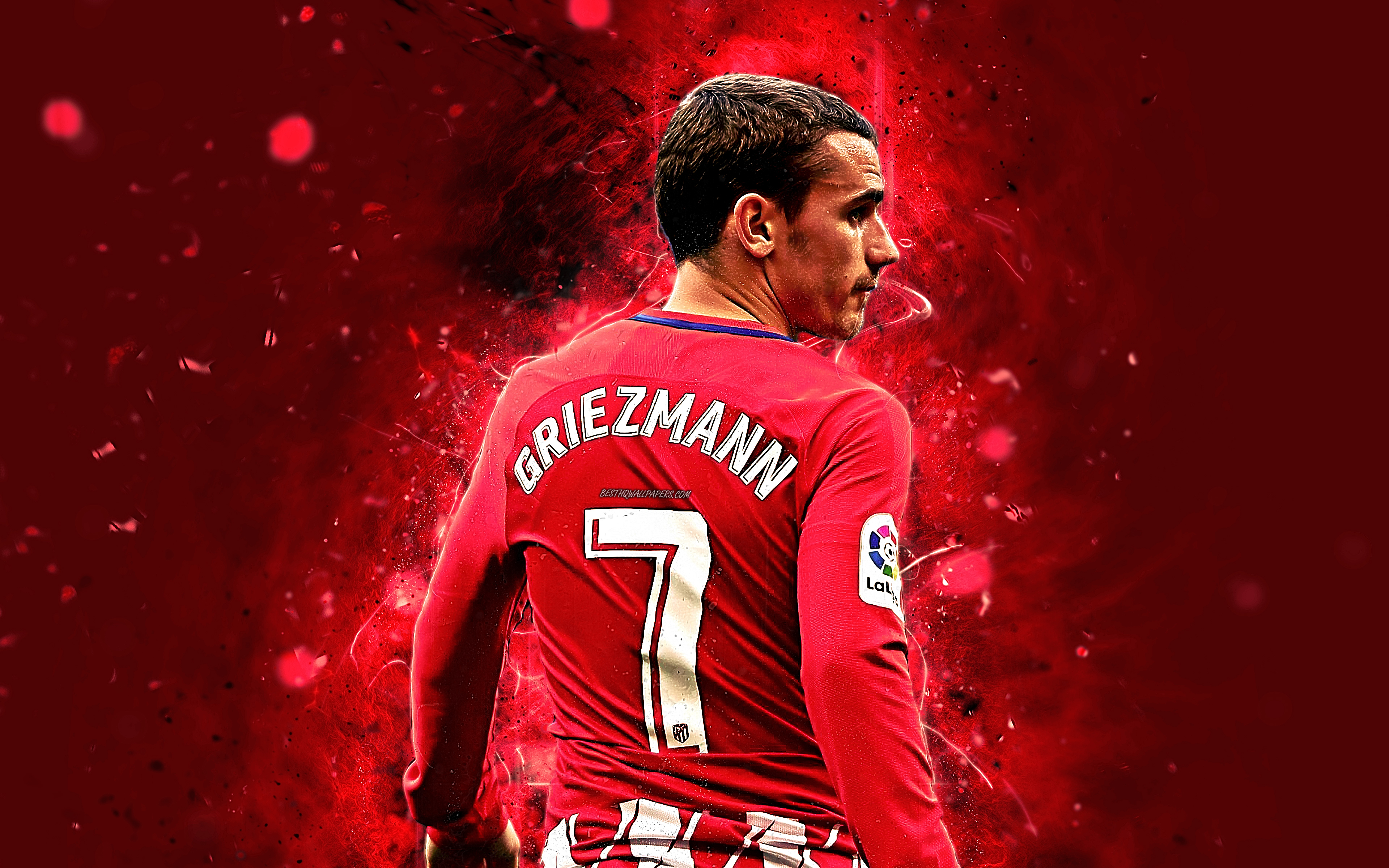 4k, Antoine Griezmann, Back View, French Footballer, - Antoine Griezmann 4k - HD Wallpaper 