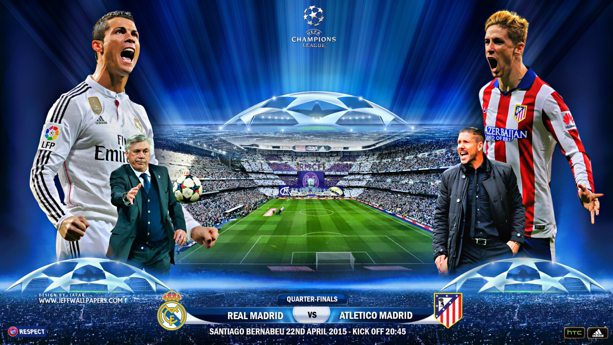 Real Madrid Vs Atletico Madrid 22 April 2015 Uefa Champions - Real Madrid Vs Psg Posters - HD Wallpaper 