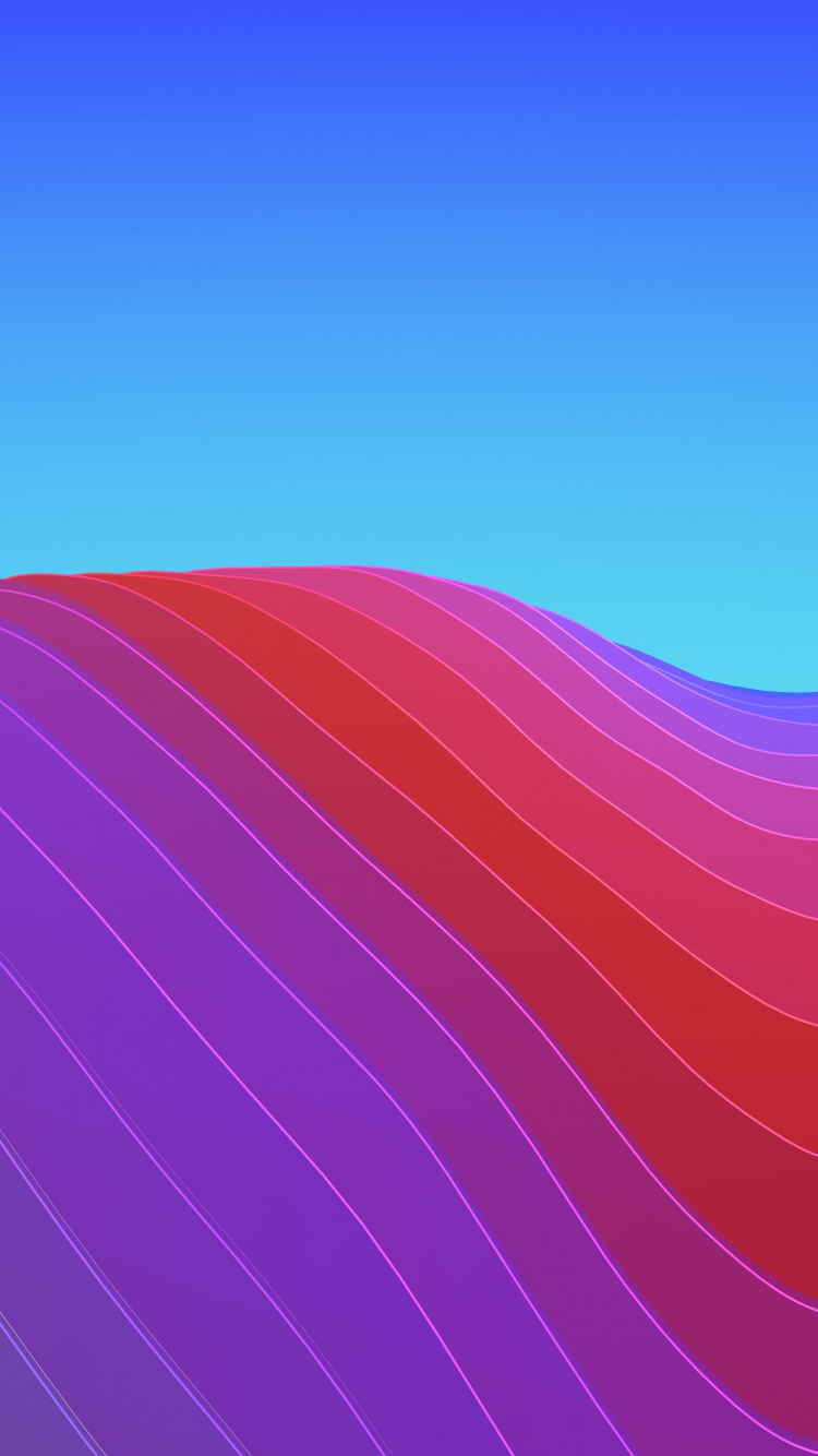 Waves, Abstract, Gradient, Ios 11, Colorful, Iphone - HD Wallpaper 