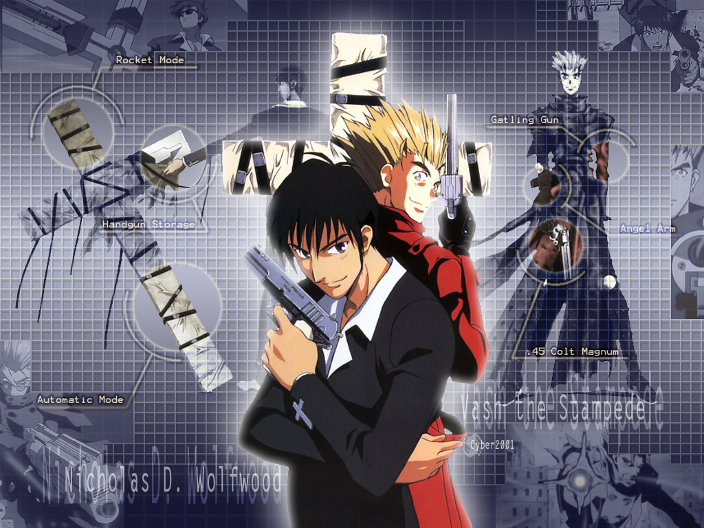 Vash And Wolfwood Trigun - HD Wallpaper 