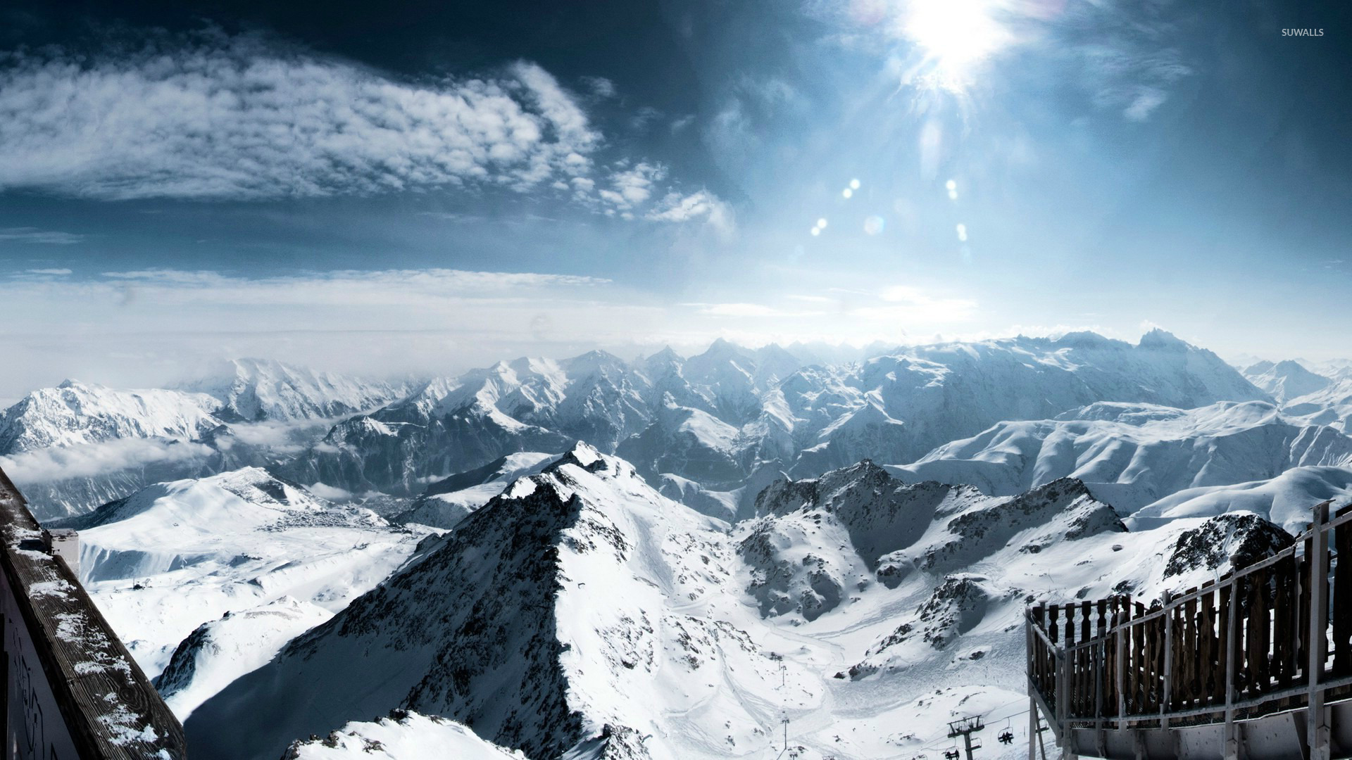 French Alps Desktop Background - HD Wallpaper 