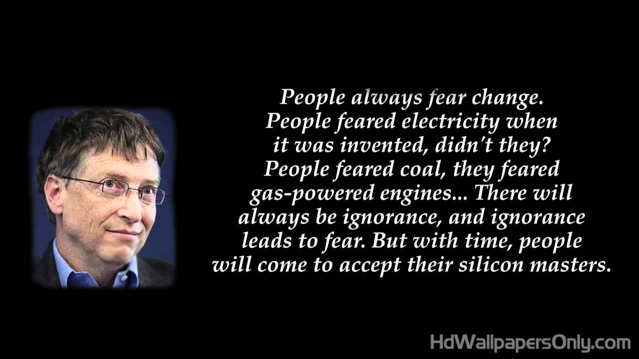 People always see negative side of things. Famous people always fear. people are afraid.