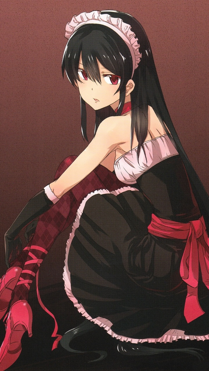 Akame Ga Kill Lock Screen Wallpaper - Akame In Maid Outfit - HD Wallpaper 