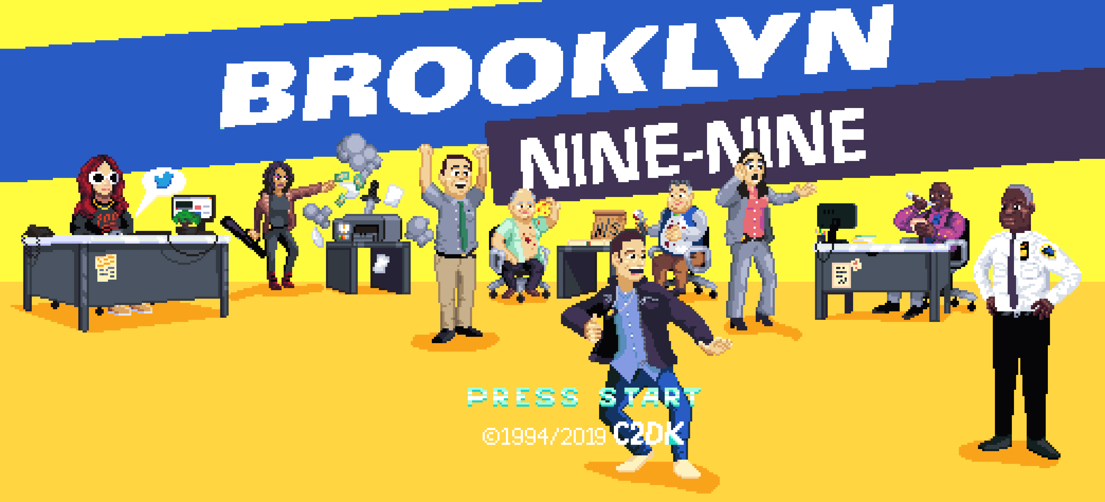Brooklyn 99 Pixel Art - HD Wallpaper 