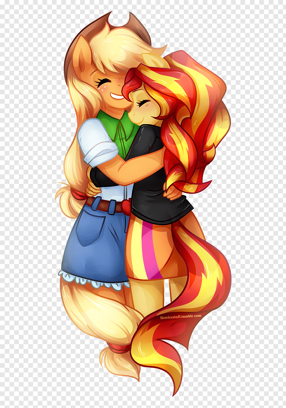 Applejack Rainbow Dash Sunset Shimmer Pony Fluttershy, - HD Wallpaper 
