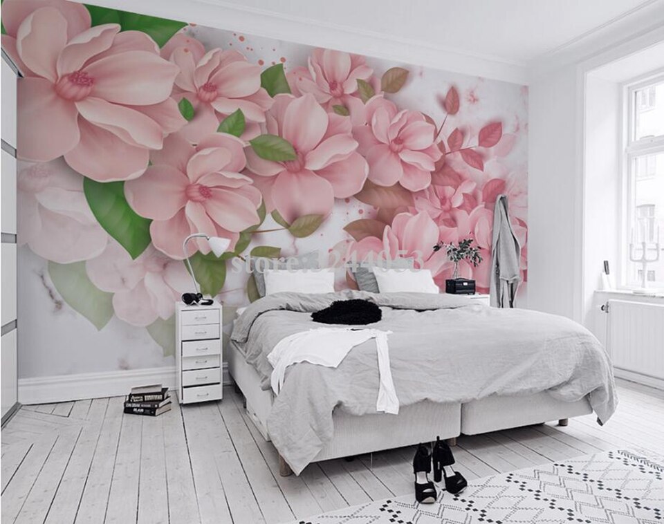 3 - Modern Floral Mural - HD Wallpaper 
