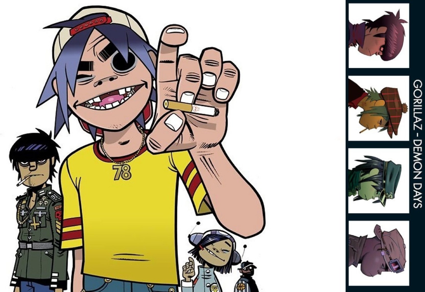 2d Gorillaz 2 Dents - HD Wallpaper 