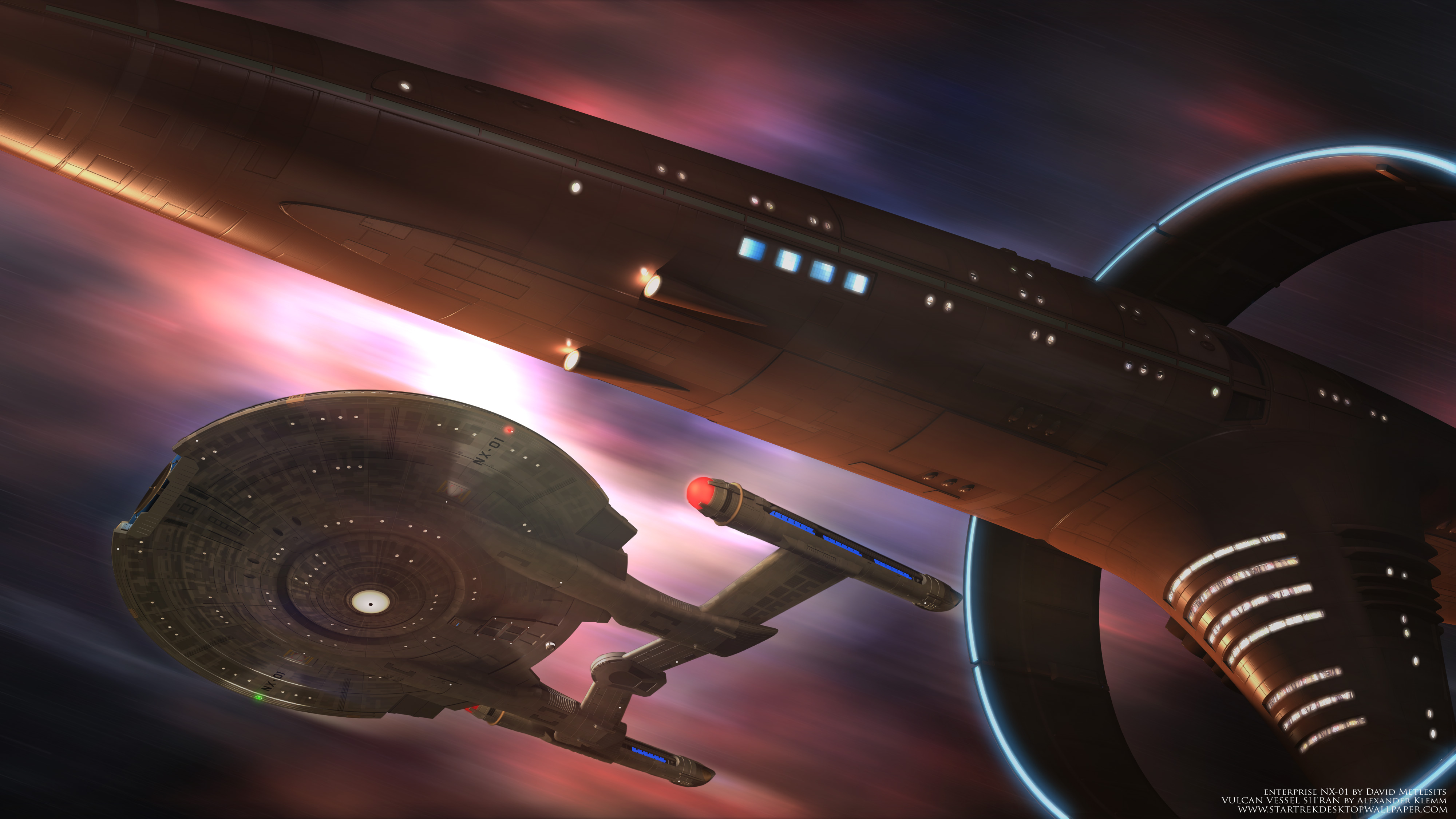 Vulcan Vessel Sh Ran And U - Star Trek Nx 01 Hd - HD Wallpaper 