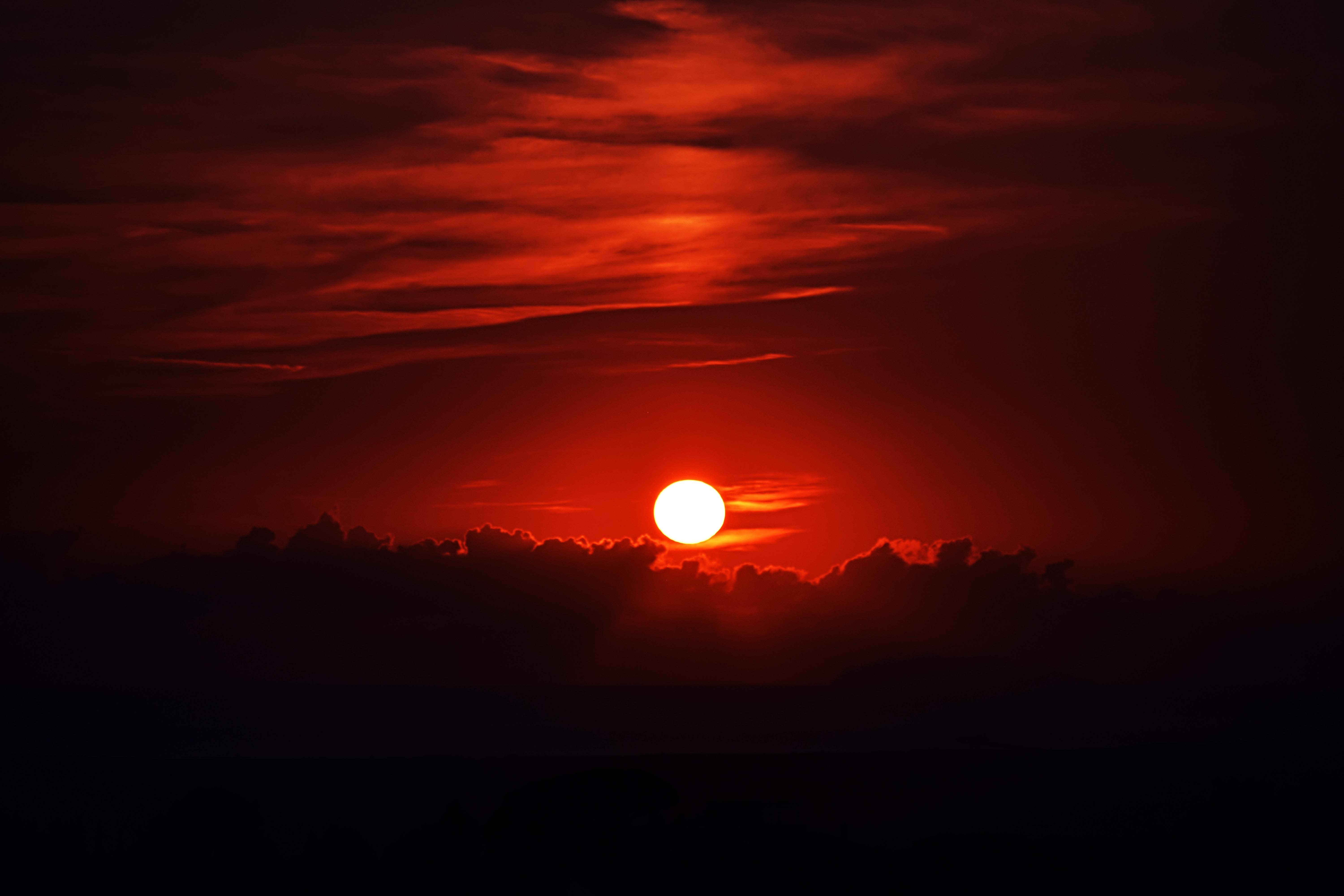 Sunset, Dark, Sky, Sun, Dusk - Темный Закат - HD Wallpaper 