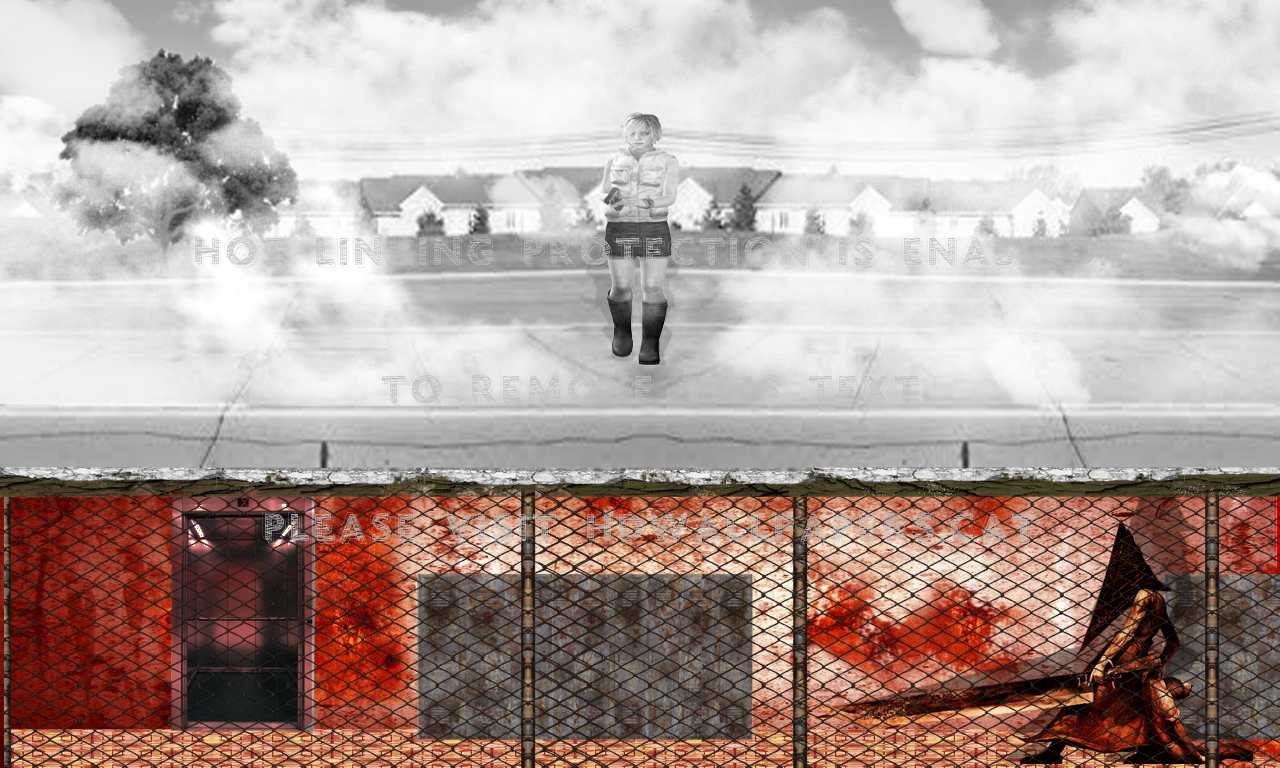 Coming Pyramid Head Silent Hill Heather - Fence - HD Wallpaper 