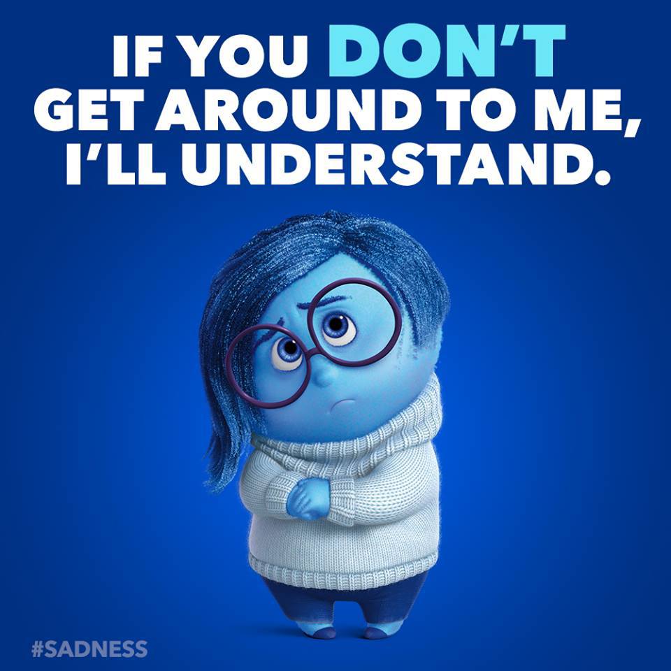 Inside Out, Sadness, And Disney-pixar S Inside Out - Sadness Hd Inside Out - HD Wallpaper 