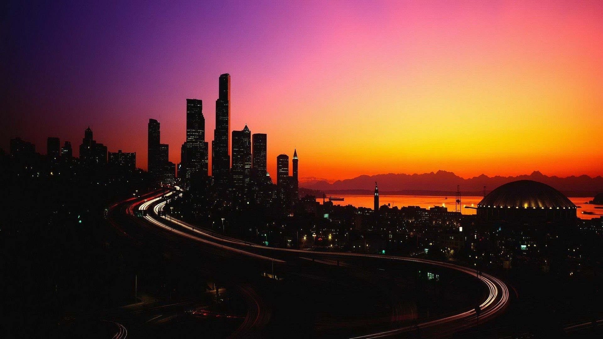 1920x1080, City Lights In The Dusk Wallpaper - Dusk Wallpaper Hd - HD Wallpaper 