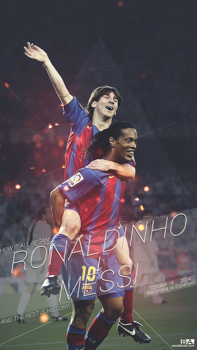 Messi Wallpaper Ronaldinho - HD Wallpaper 