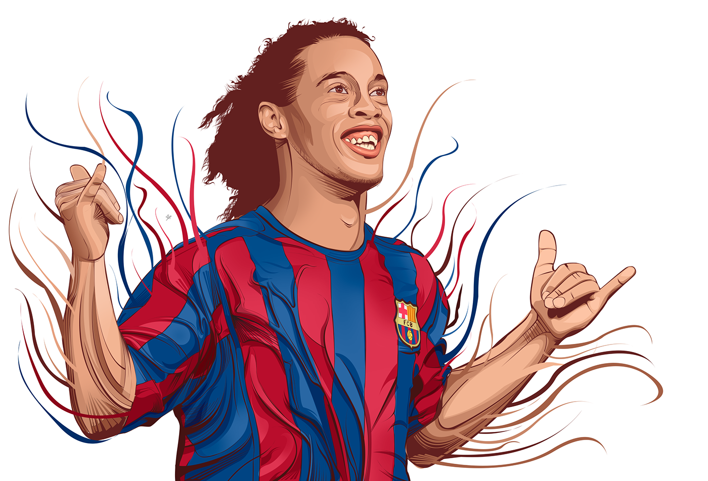 Thumb Image - Ronaldinho Illustrator - HD Wallpaper 