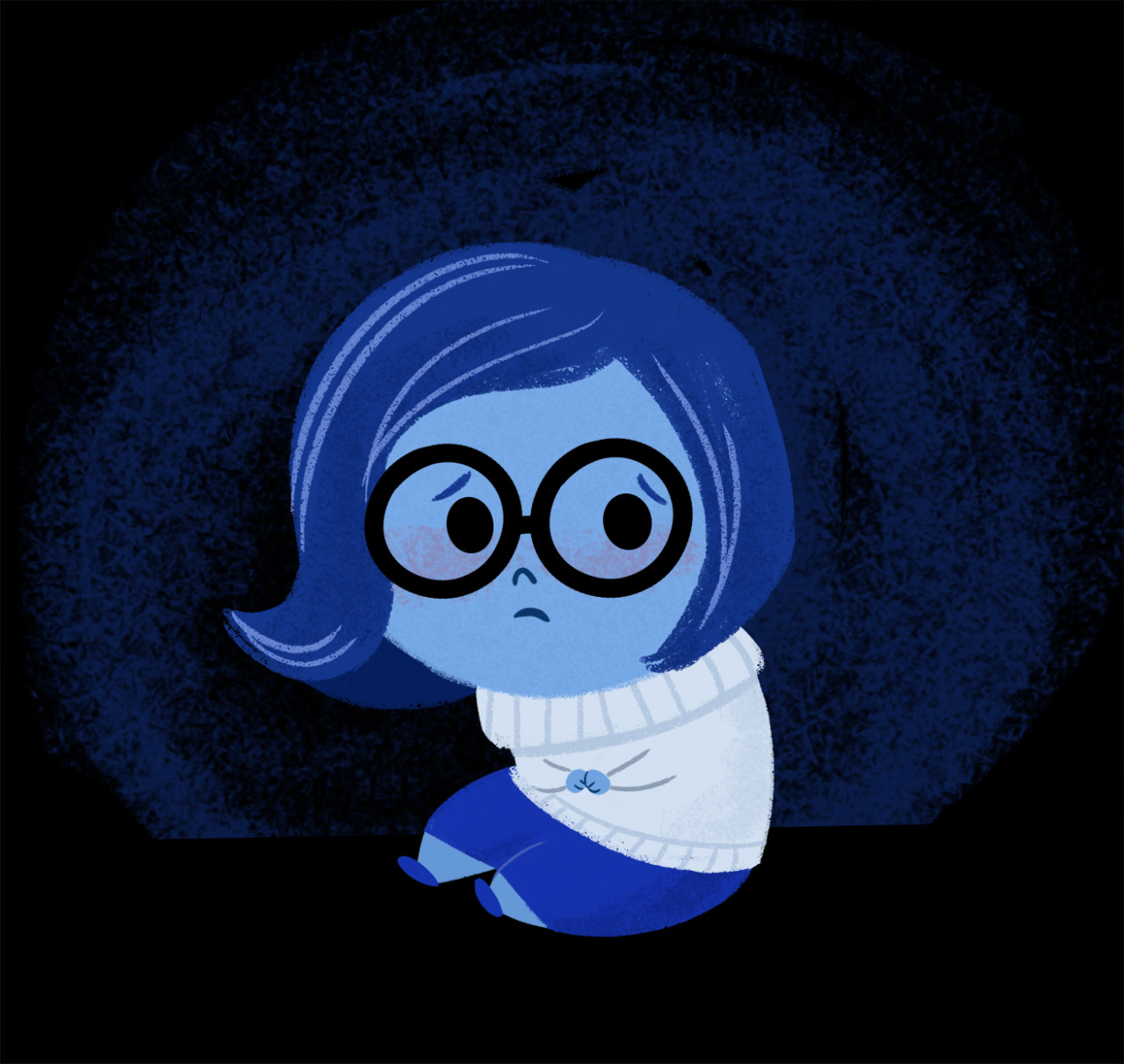 Sadness - Sadness Inside Out Art - HD Wallpaper 