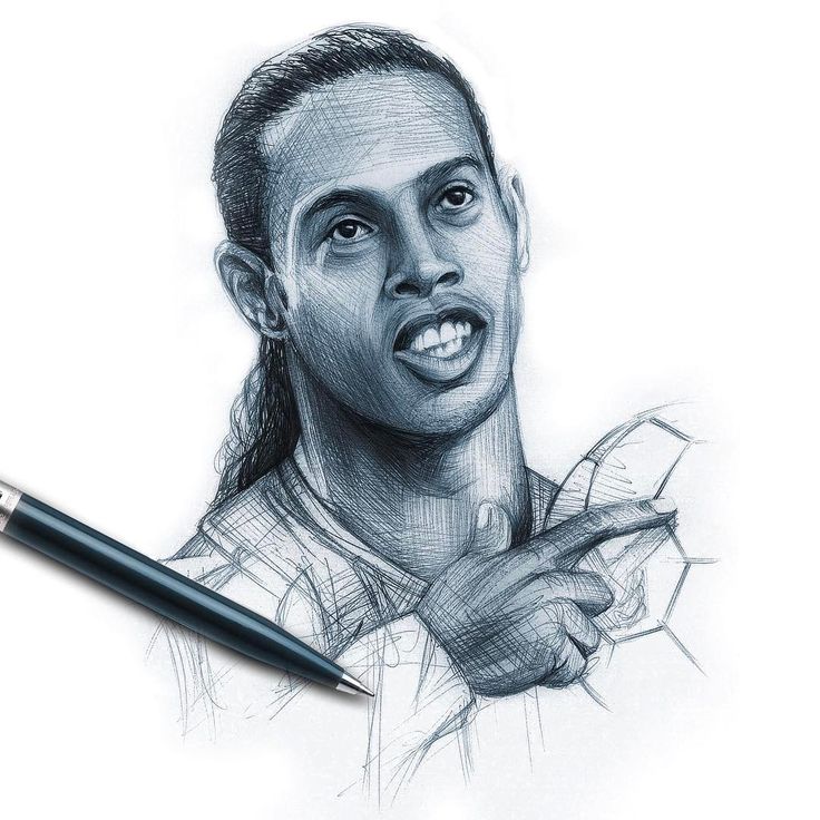 630 Best Ronaldinho Images On Soccer, Futbol - Sketch - HD Wallpaper 