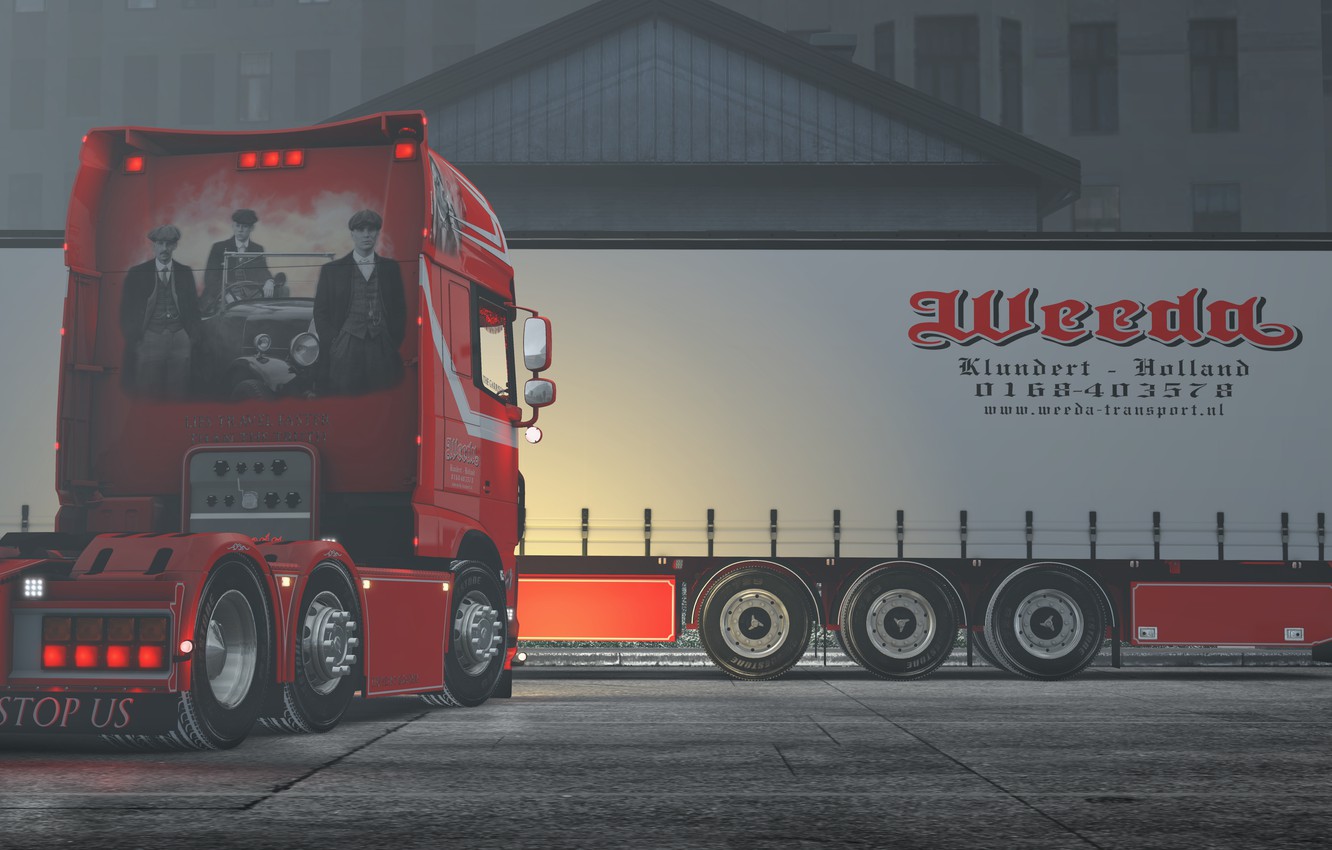 Photo Wallpaper Winter, Daf, Euro Truck Simulator - Trailer Truck - HD Wallpaper 