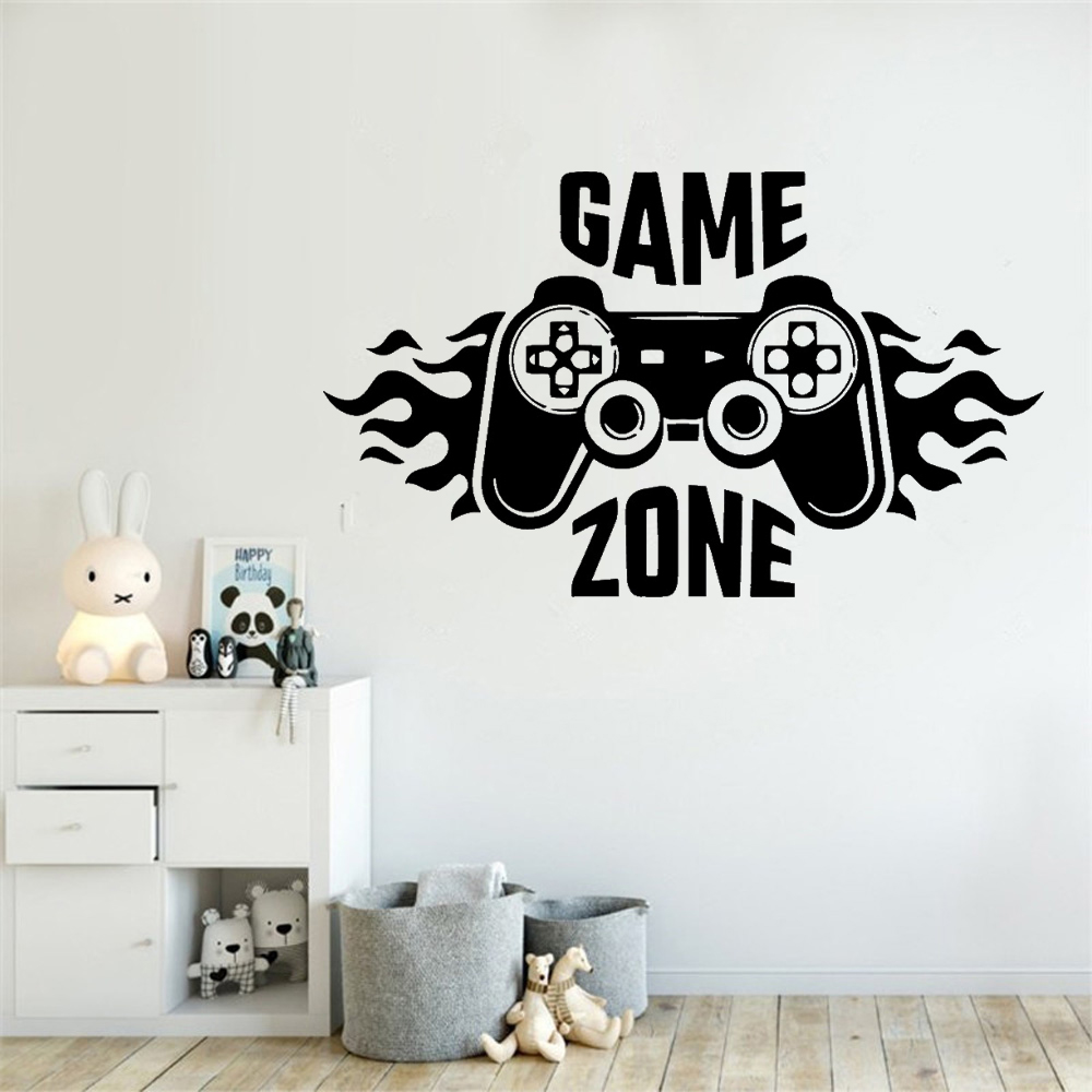 Lovely Game Zone Wall Stickers Vinyl Wall Art Decal - Bedroom Wall Drawing Ideas - HD Wallpaper 