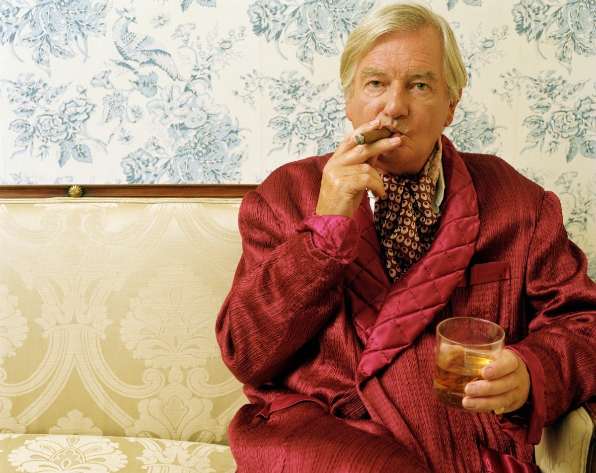 man in smoking jacket