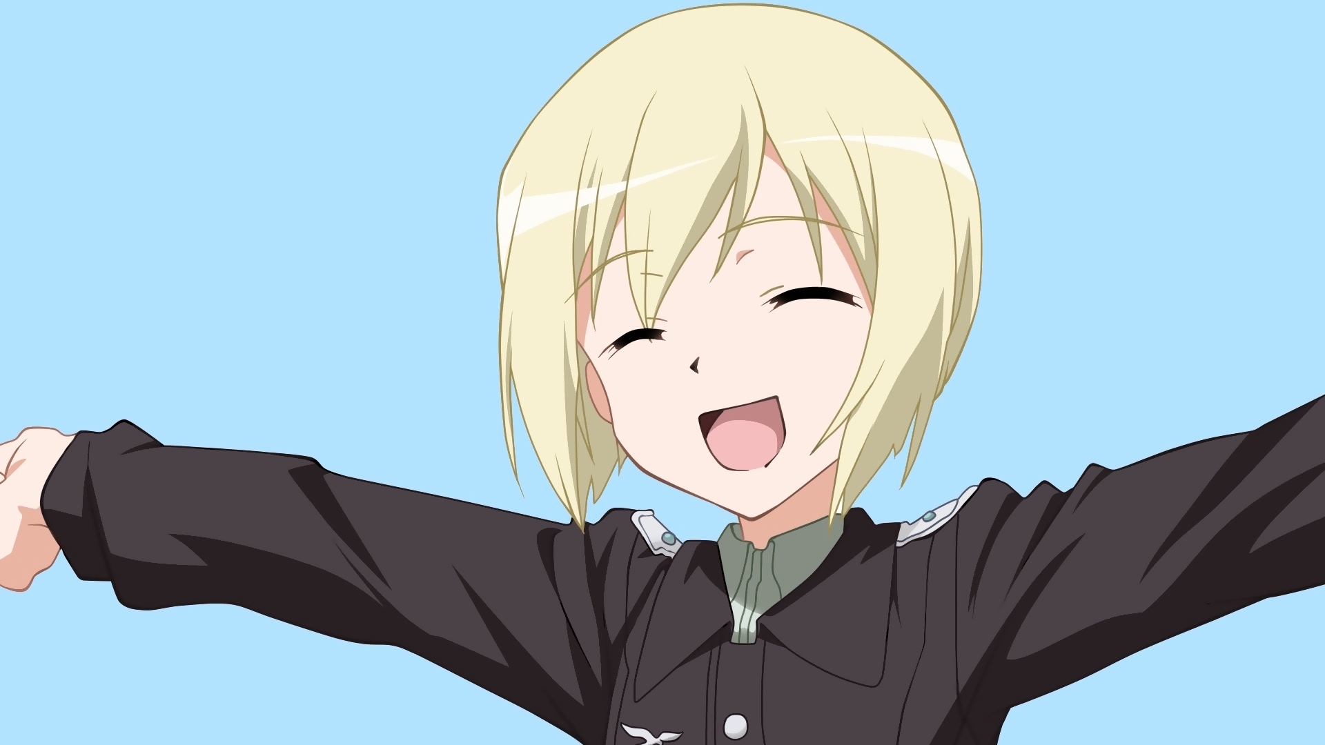 Wallpaper Strike Witches, Erica Hartmann, Girl, Blonde, - Strike Witches Hartmann - HD Wallpaper 