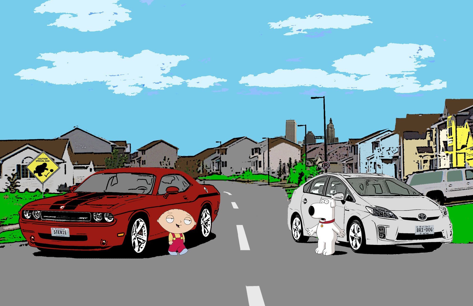 Family Guy Wallpapers Hd Backgrounds - Family Guy Brian Griffin Car - HD Wallpaper 