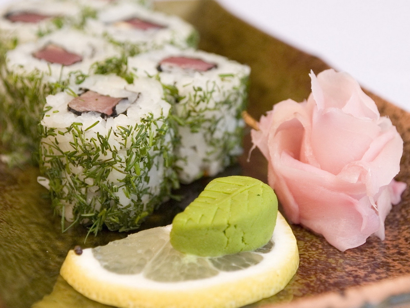 Wallpaper Sushi, Fennel, Wasabi, Lemon, Ginger - Wasabi چیست - HD Wallpaper 