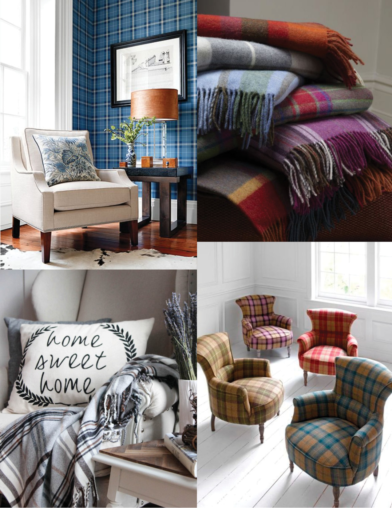 Flannel-plaid Moodboard - Style A Chair - HD Wallpaper 