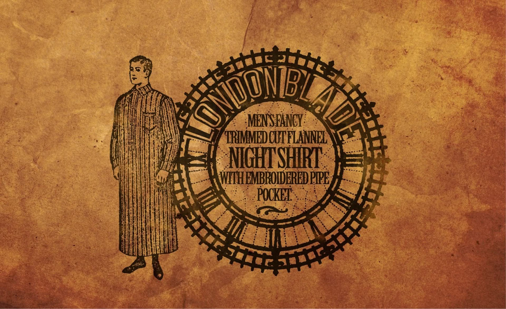 Advert For Mens Fancy Trimmed Cut Flannel Nightshirt - Red Dead Redemption Brands - HD Wallpaper 