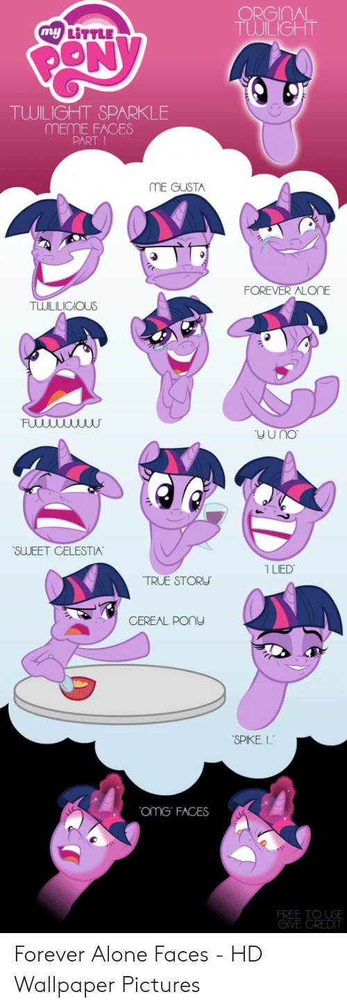 Forever Alone Faces - My Little Pony Friendship - HD Wallpaper 