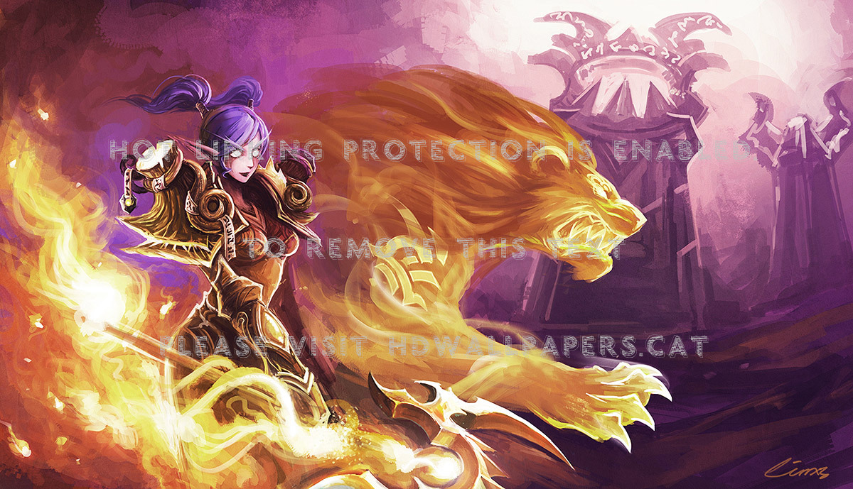 Druid Of Teh Flame Fan Art Wow Girl Video - Озорные Дренейки Арт Wow - HD Wallpaper 