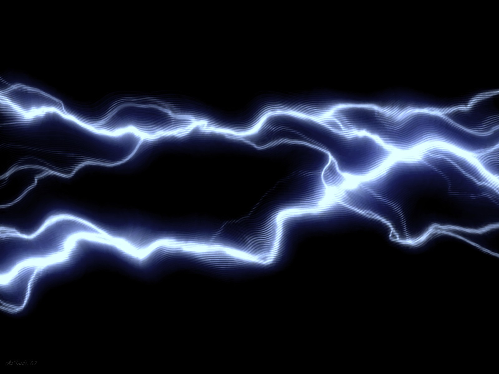 Blue White Lightning - HD Wallpaper 