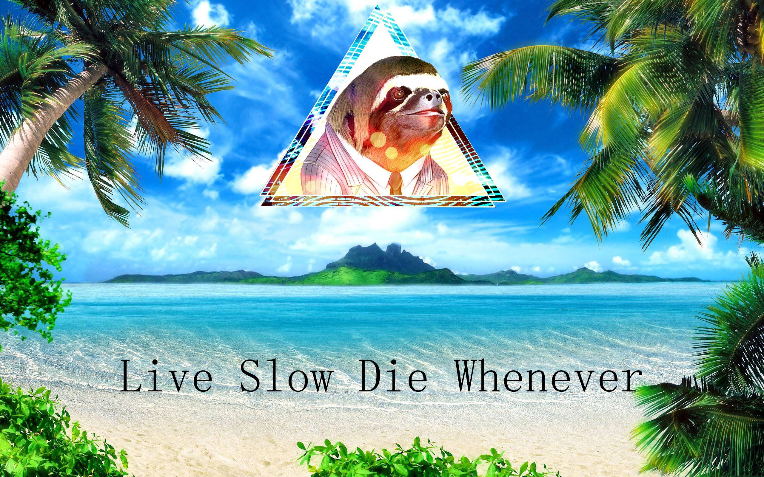 Live Slow Die Whenever Background - HD Wallpaper 