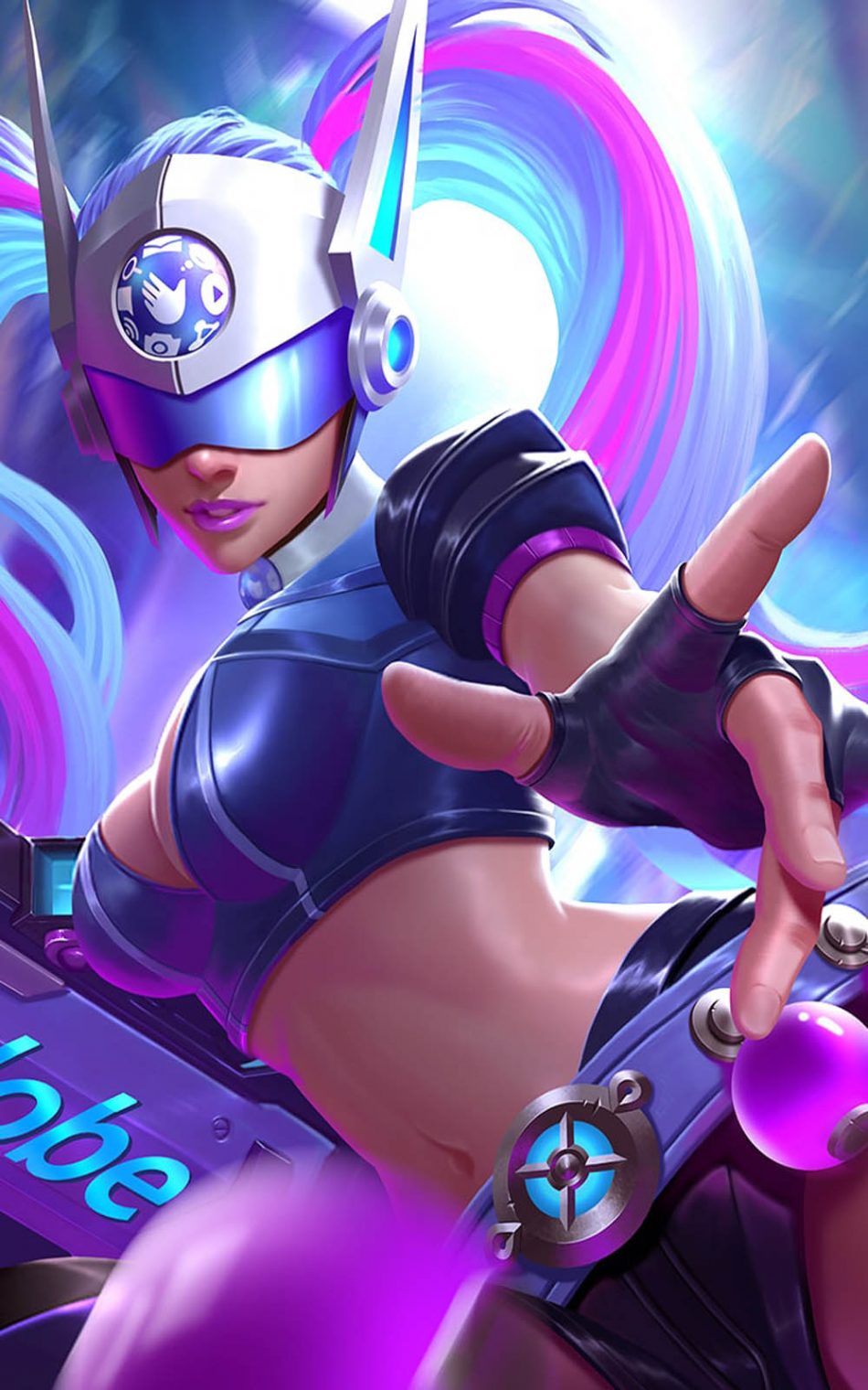 Blue Spectre Layla Mobile Legends Hd Mobile Wallpaper - Mobile Legends Layla Wallpaper Hd - HD Wallpaper 