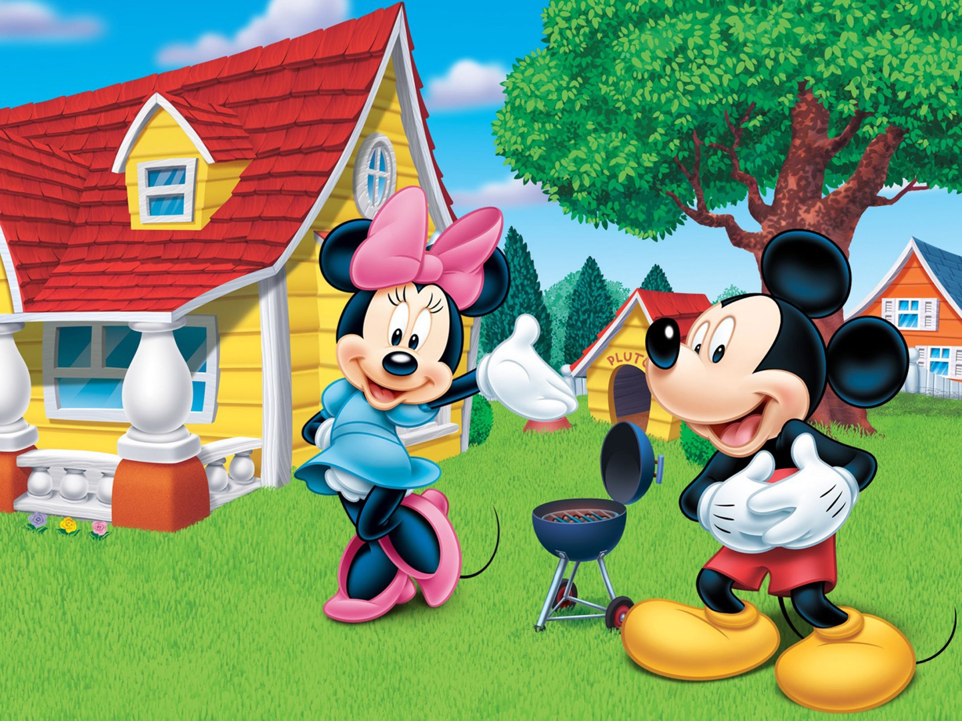 Mickey Mouse At Home - HD Wallpaper 