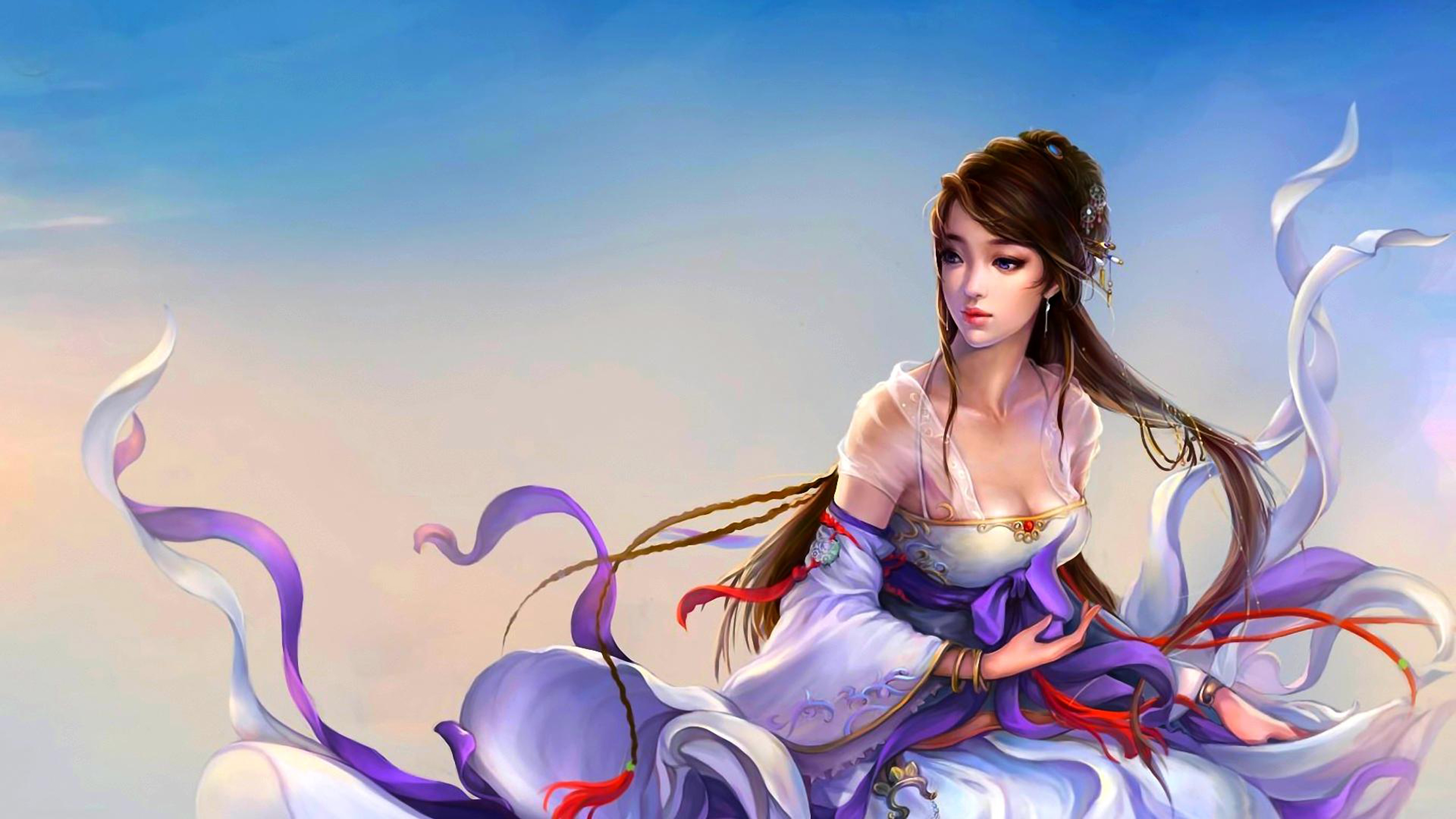 Beautiful Chinese Girl 3d - HD Wallpaper 