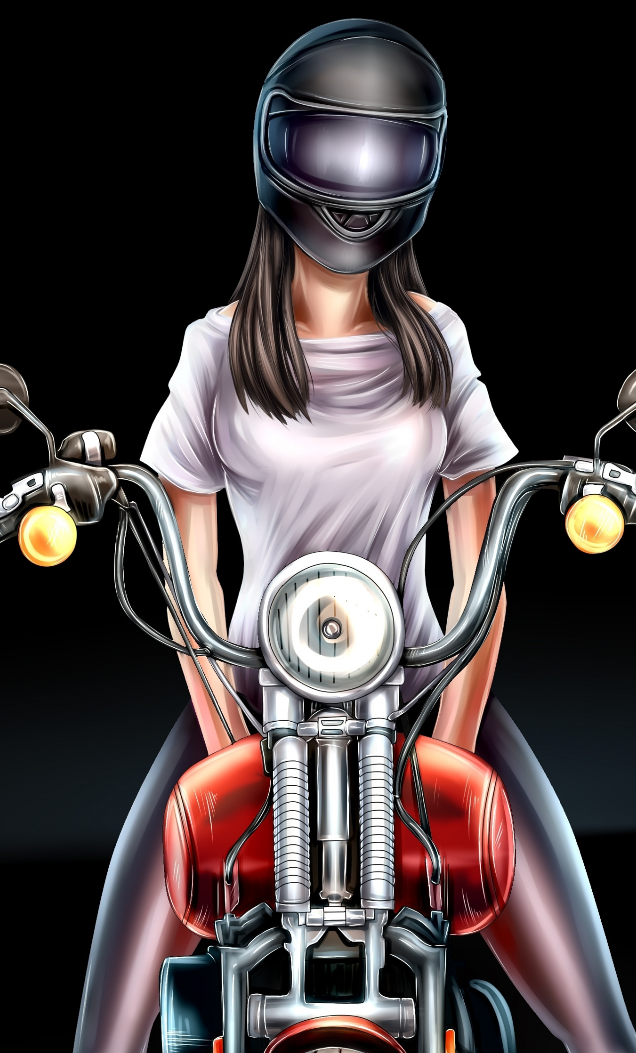 Biker Girl, Digital Art, Wallpaper - HD Wallpaper 
