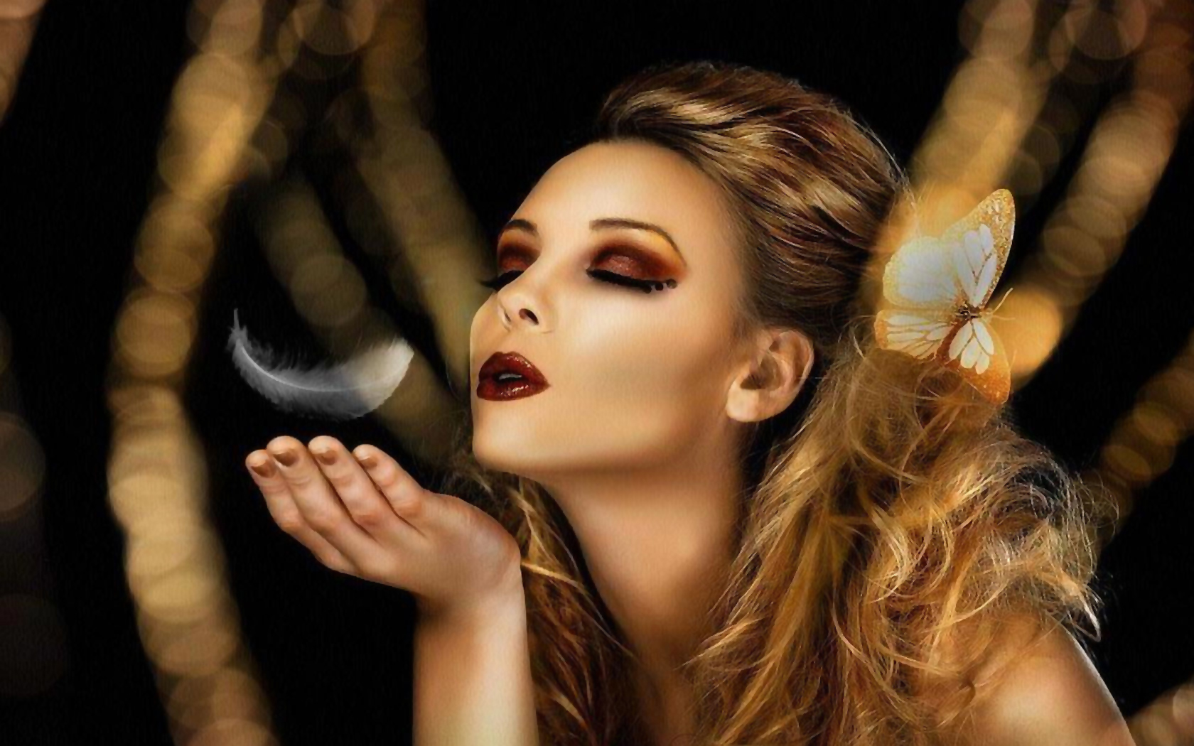 Women Computer Wallpapers, Desktop Backgrounds - Woman Sky Fantasy - HD Wallpaper 