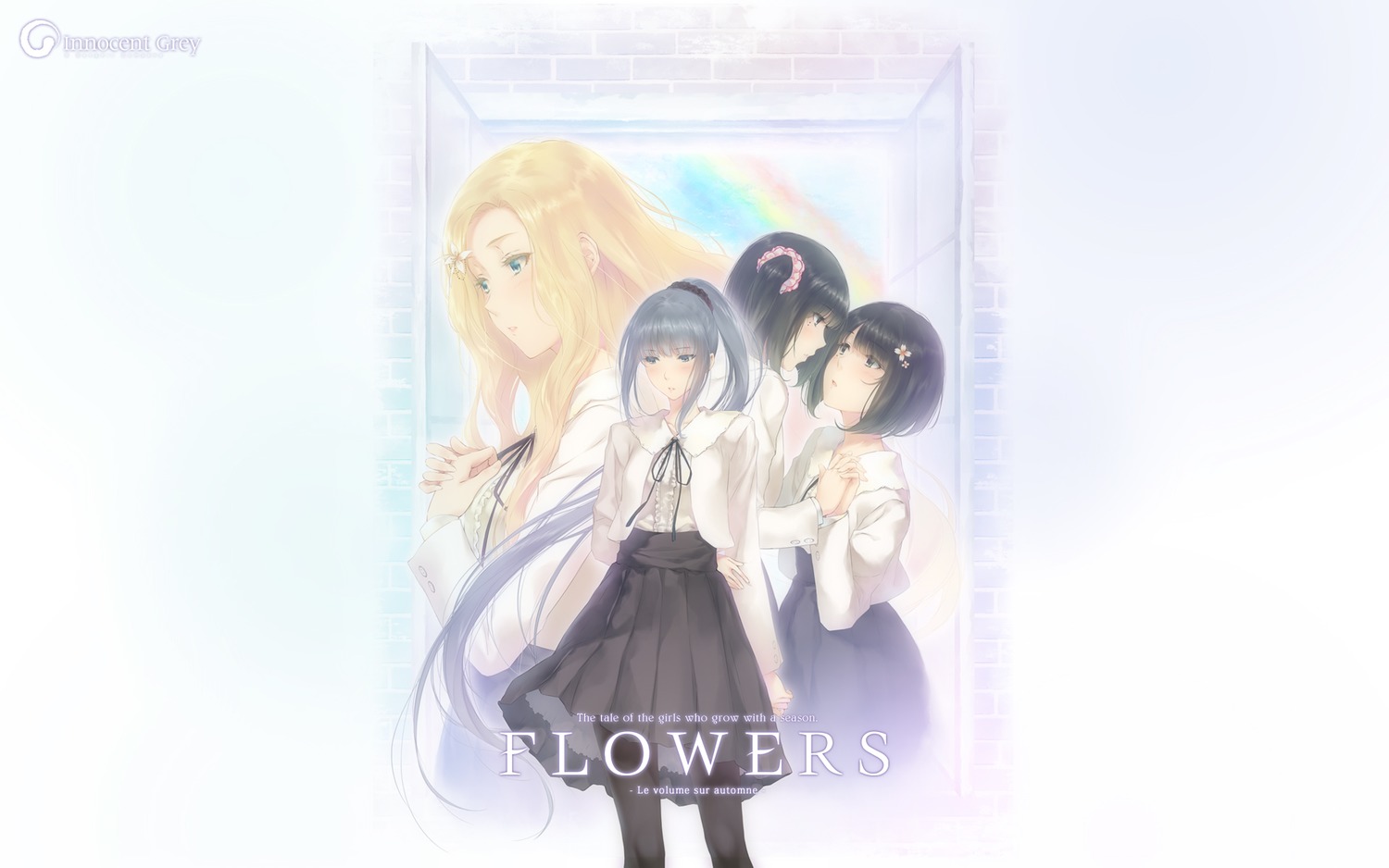 Flowers Innocent Grey Komikado Nerine Pantyhose Sasaki - Innocent Grey Flowers Volume Sur Automne - HD Wallpaper 