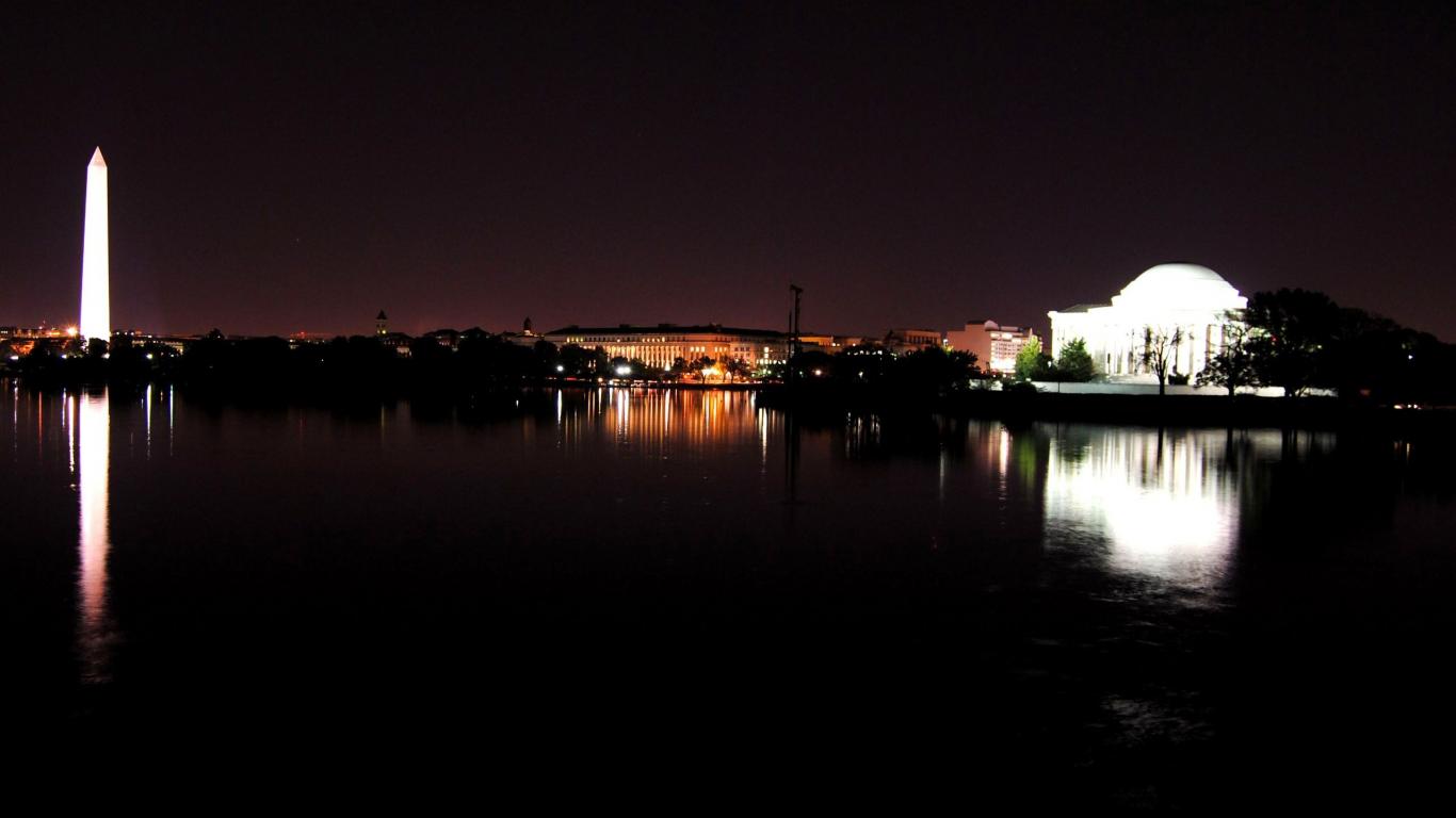 At Night Washington D - Washington Dc Wallpapers Ipad - HD Wallpaper 