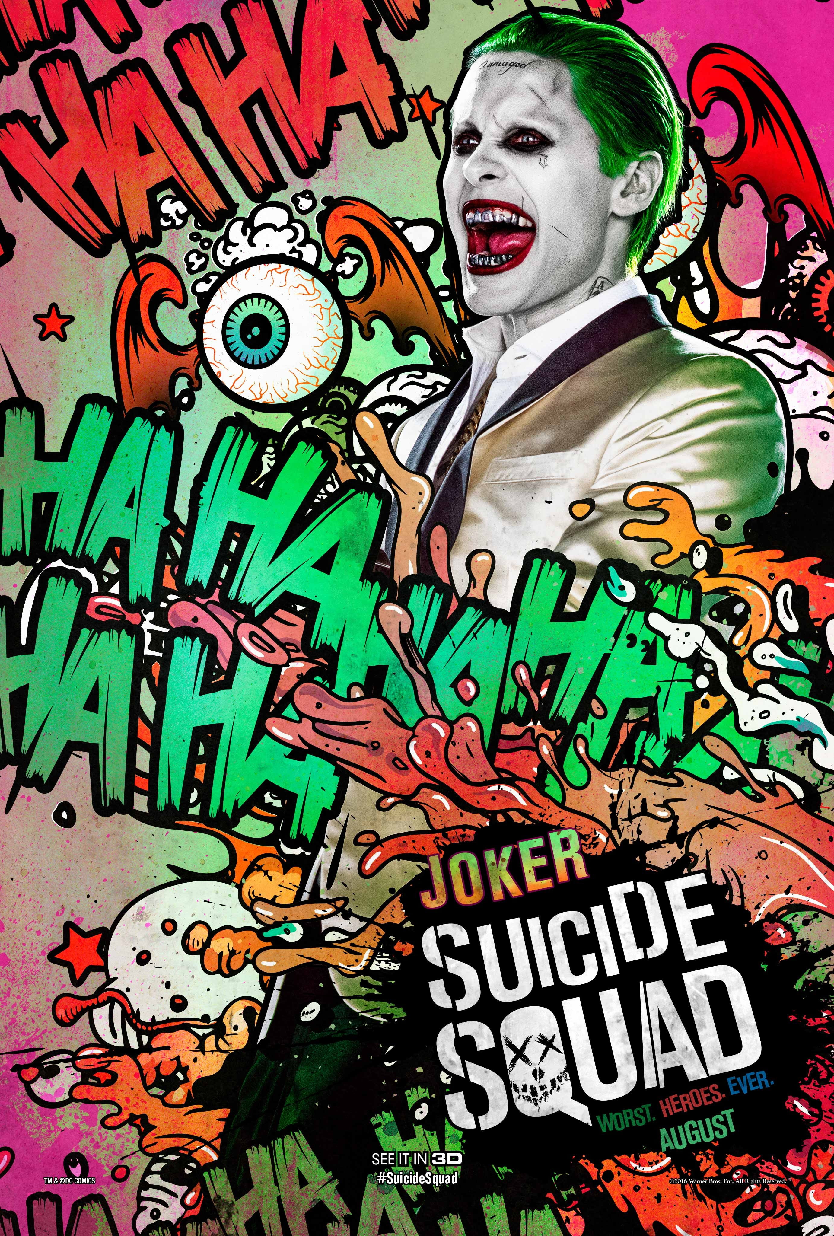 Joker Suicidé Squad Poster - HD Wallpaper 