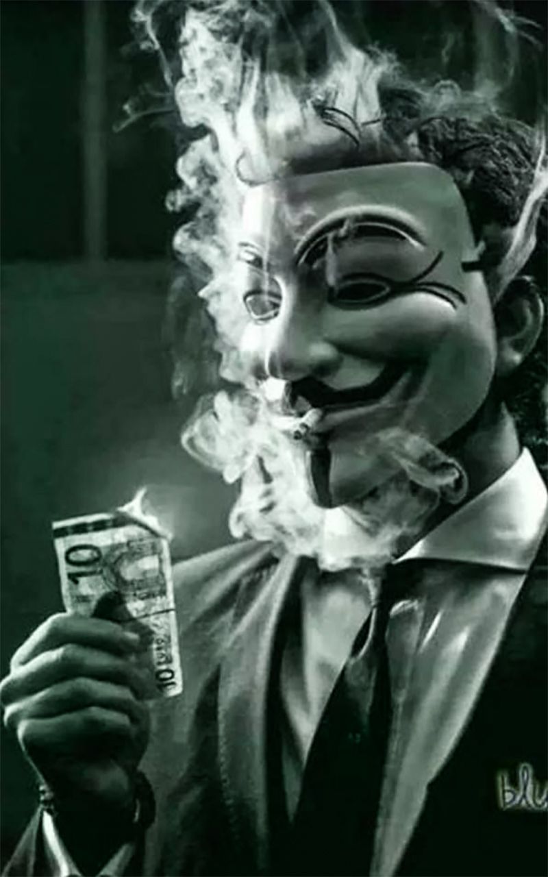Guy Fawkes Mask Smoking - HD Wallpaper 